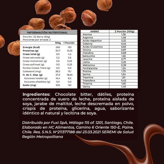 Zein Protein Bar Chocolate Avellana