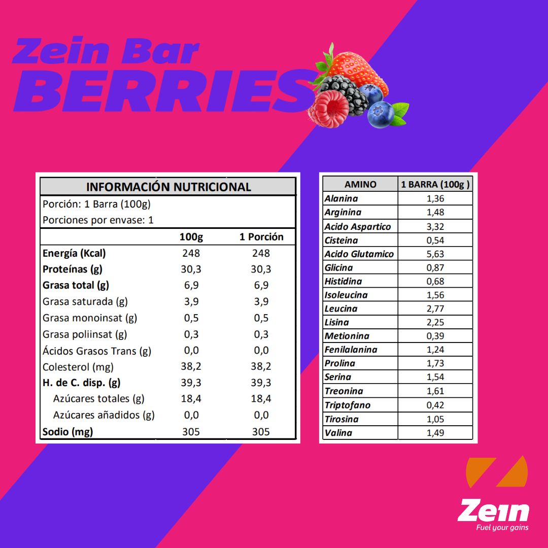 BOX DE 12 BARRAS DE PROTEINA 100GR - ZEIN BAR