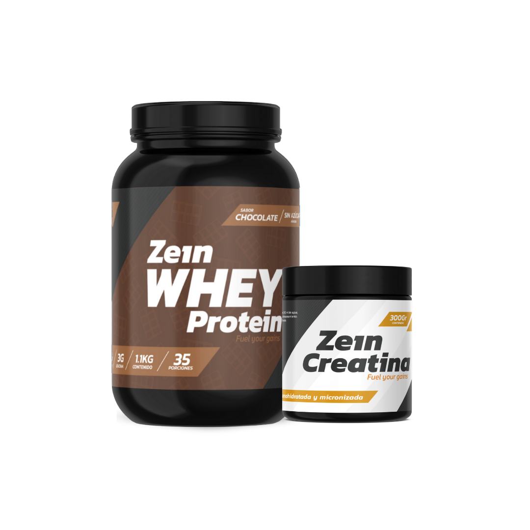 Pack Proteína Whey 1,1kg + Creatina 300gr (sin sabor)