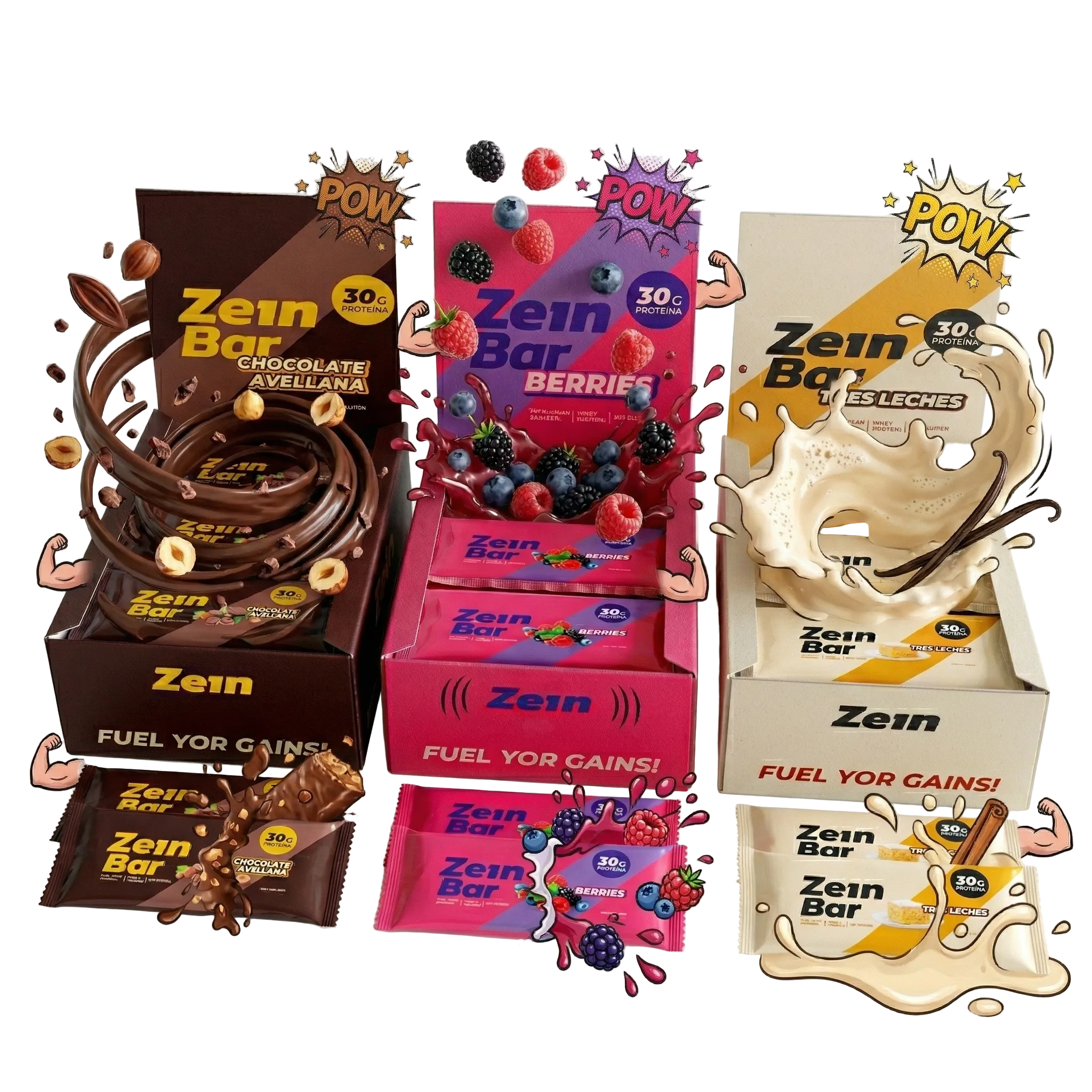 BOX DE 12 BARRAS DE PROTEINA 100GR - ZEIN BAR