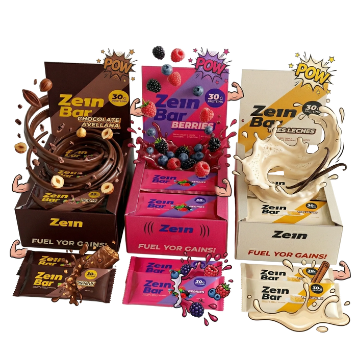 BOX DE 12 BARRAS DE PROTEINA 100GR - ZEIN BAR